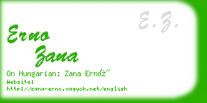 erno zana business card